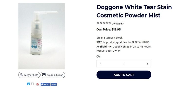 Purchase Doggone White Tear Stain Powder Mist